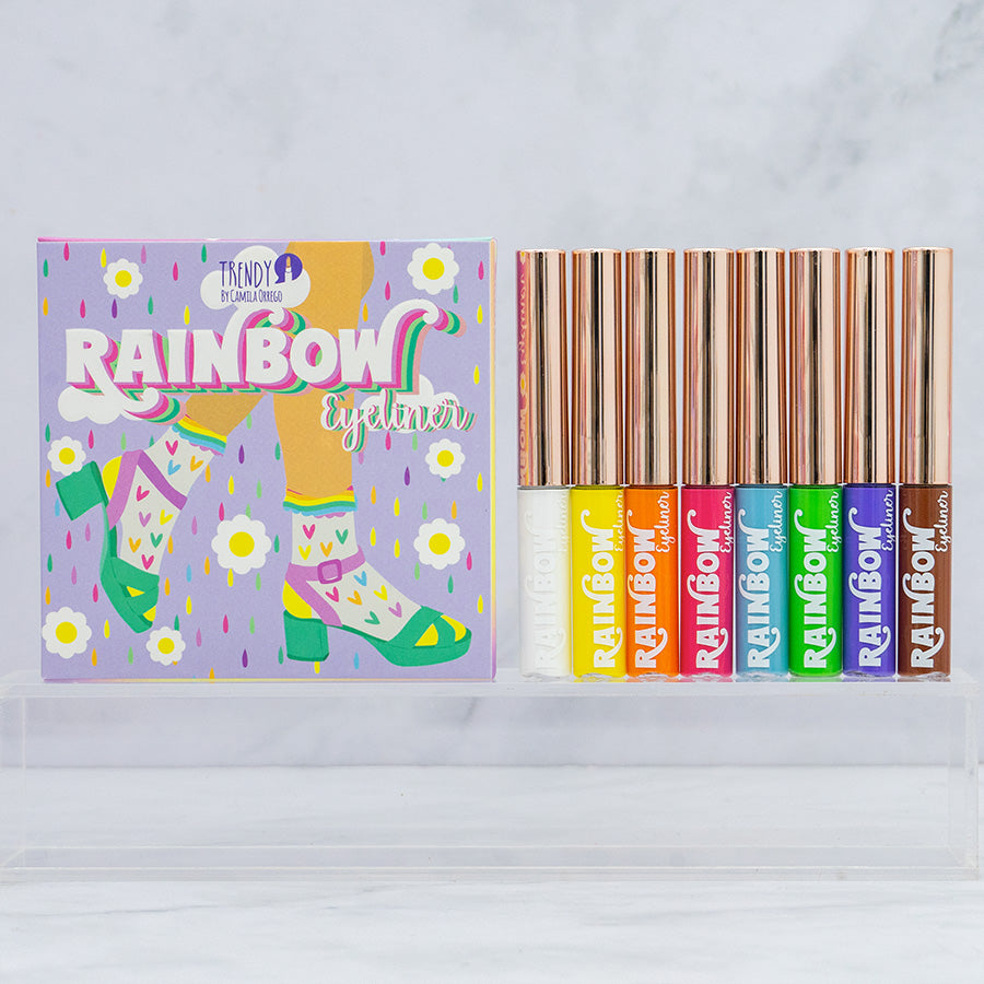 Kit X 8 Delineadores Matte Coloridos Rainbow Trendy